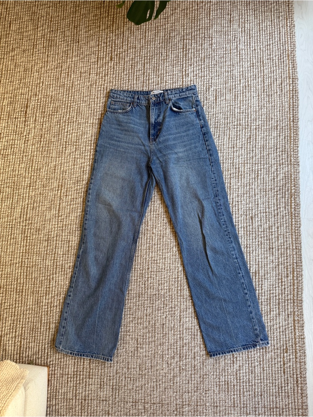 Reformation High Rise Wide-Leg Jeans in Classic Blue